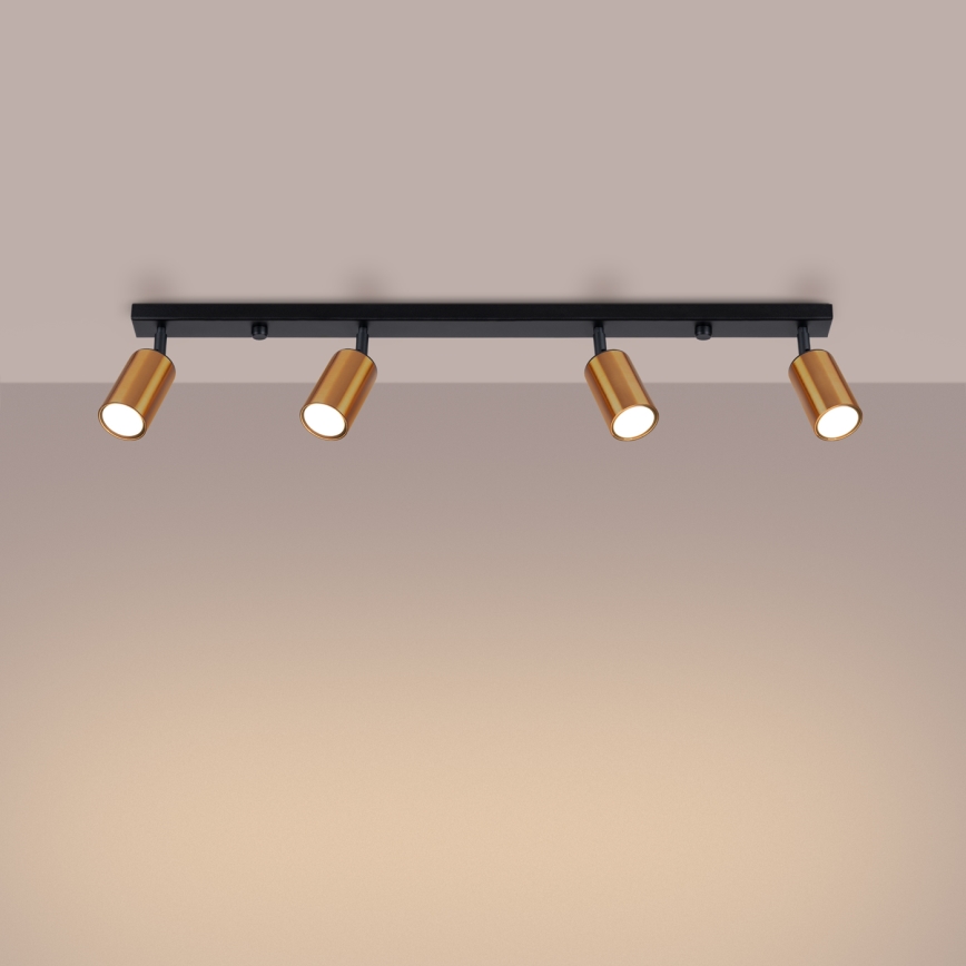 Спот WINX 4xGU10/10W/230V черен/меден