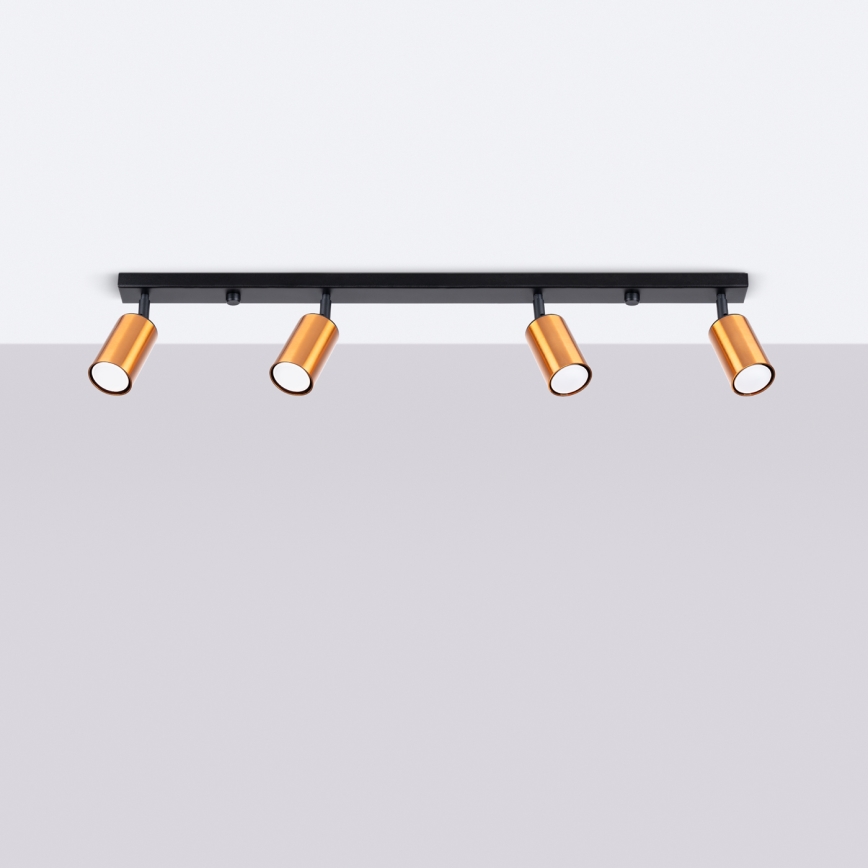 Спот WINX 4xGU10/10W/230V черен/меден