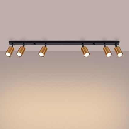 Спот WINX 6xGU10/10W/230V черен/меден