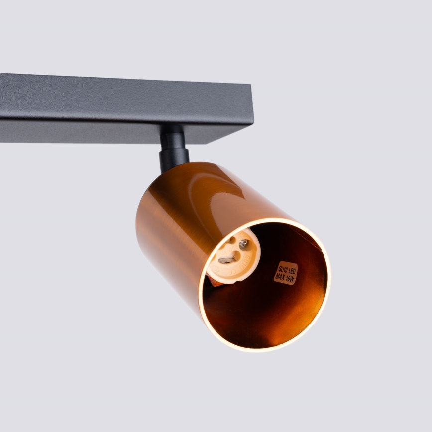 Спот WINX 6xGU10/10W/230V черен/меден