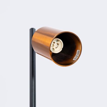 Настолна лампа WINX 1xGU10/10W/230V черен/меден