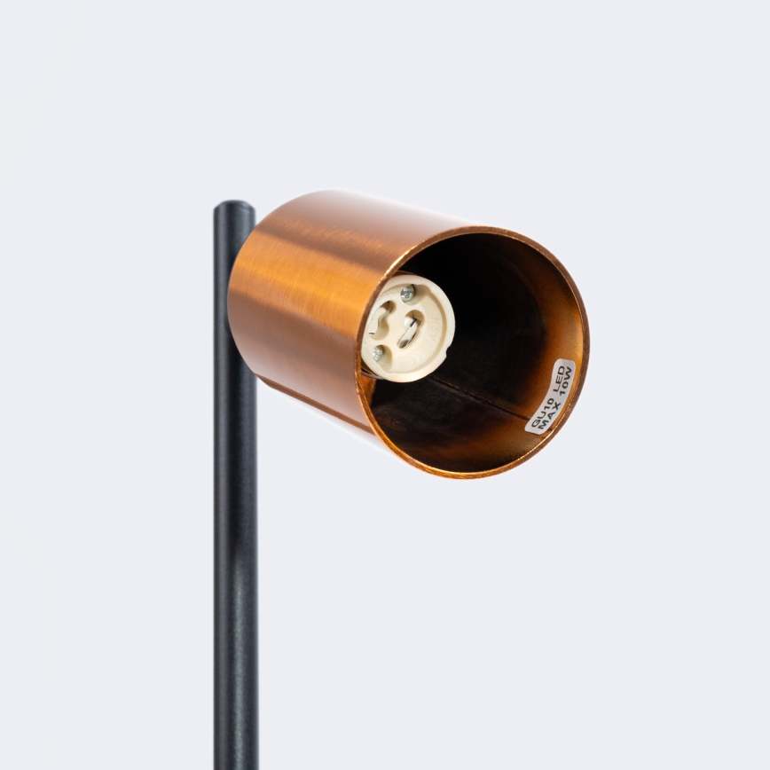 Настолна лампа WINX 1xGU10/10W/230V черен/меден