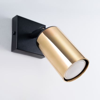 Спот аплик WINX 1xGU10/10W/230V черен/златист