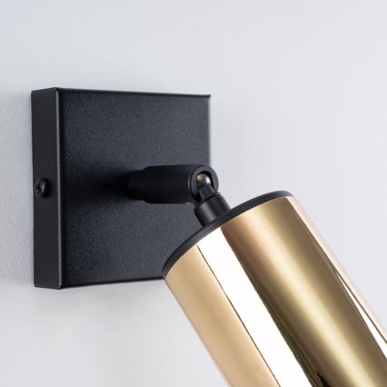 Спот аплик WINX 1xGU10/10W/230V черен/златист