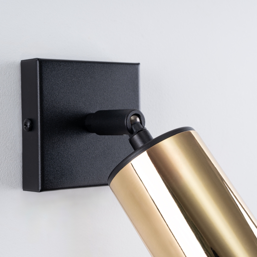 Спот аплик WINX 1xGU10/10W/230V черен/златист