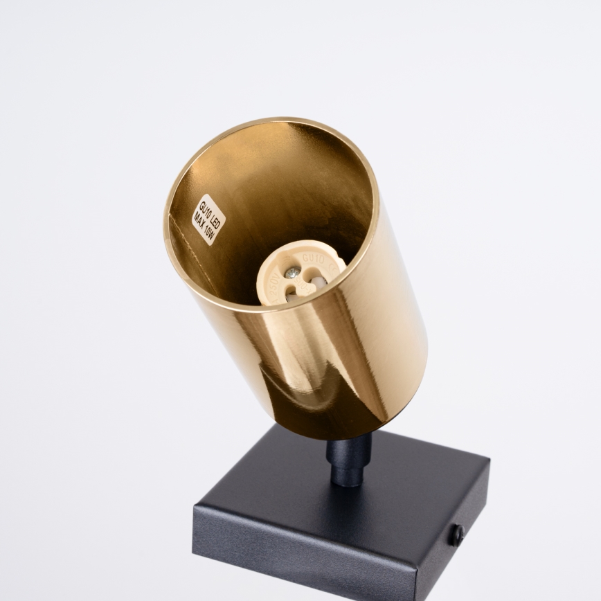 Спот аплик WINX 1xGU10/10W/230V черен/златист