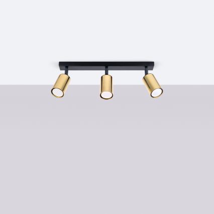 Спот WINX 3xGU10/10W/230V черен/златист