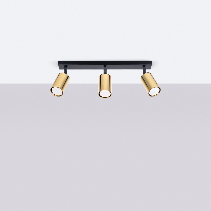 Спот WINX 3xGU10/10W/230V черен/златист