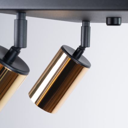 Спот WINX 4xGU10/10W/230V черен/златист