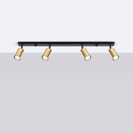 Спот WINX 4xGU10/10W/230V черен/златист