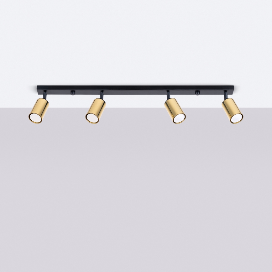 Спот WINX 4xGU10/10W/230V черен/златист