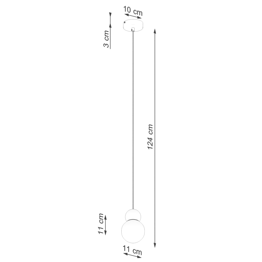 Пендел PEKKA 1xG9/8W/230V бял
