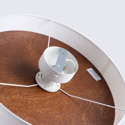 Плафон TELESTO 1xE27/15W/230V Ø 35 см бял/кафяв