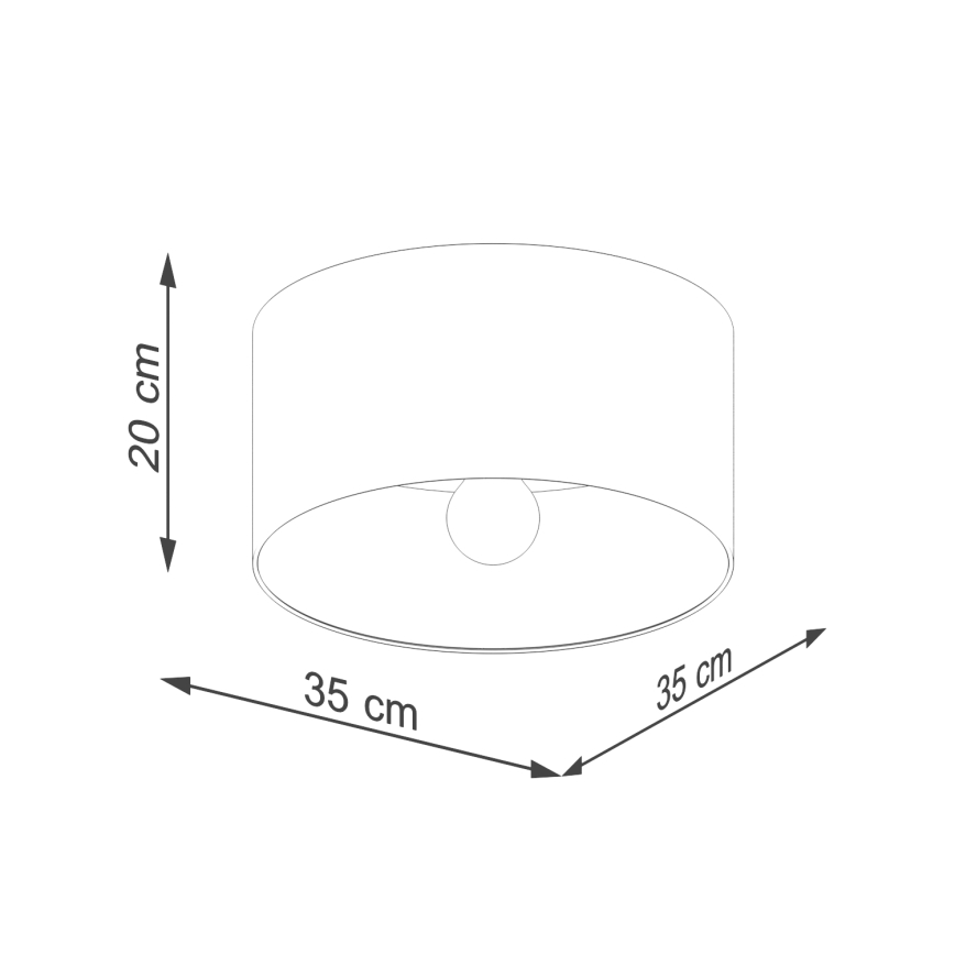 Плафон TELESTO 1xE27/15W/230V Ø 35 см бял/бежов