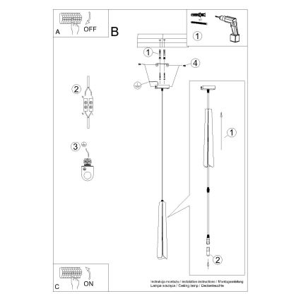 Пендел PRYSM 1xG9/8W/230V бял