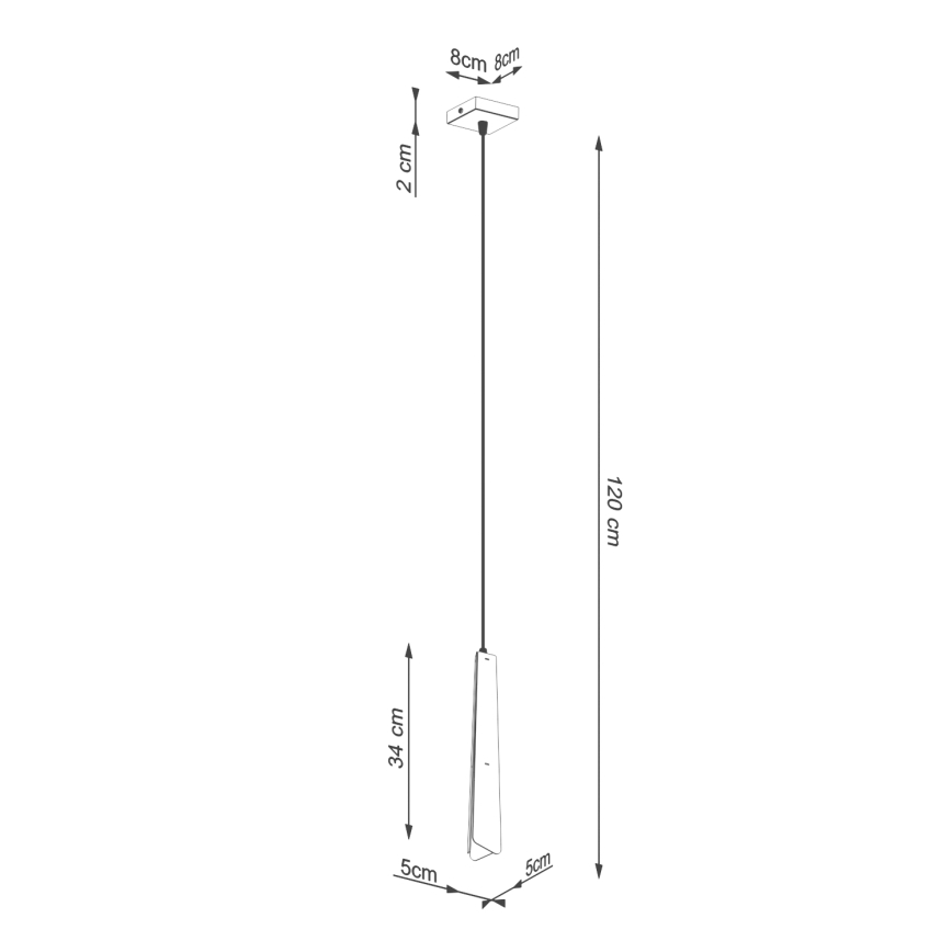 Пендел PRYSM 1xG9/8W/230V черен
