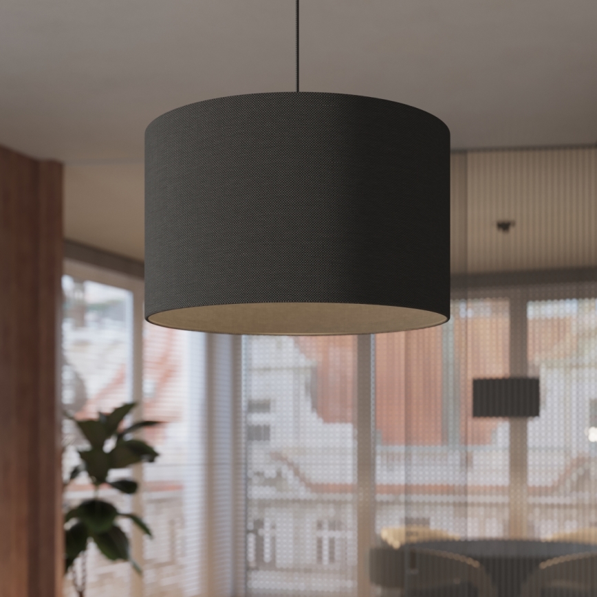 Пендел NOVA 1xE27/15W/230V Ø 30 см черен