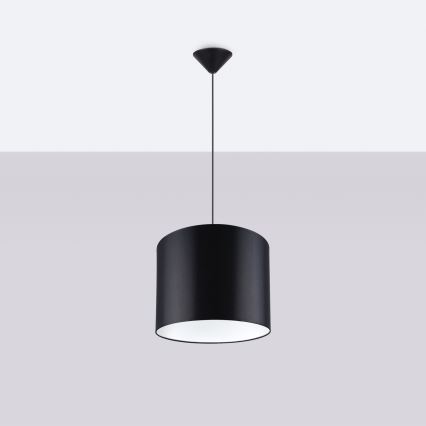 Пендел NOVA 1xE27/15W/230V Ø 30 см черен