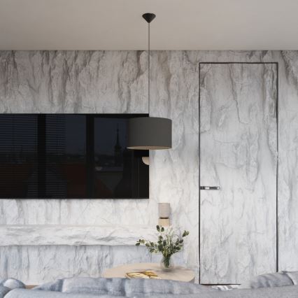 Пендел NOVA 1xE27/15W/230V Ø 40 см черен