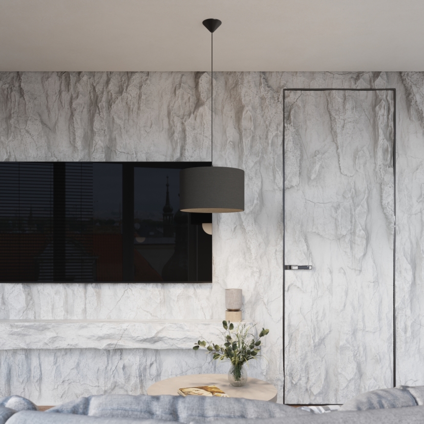 Пендел NOVA 1xE27/15W/230V Ø 40 см черен