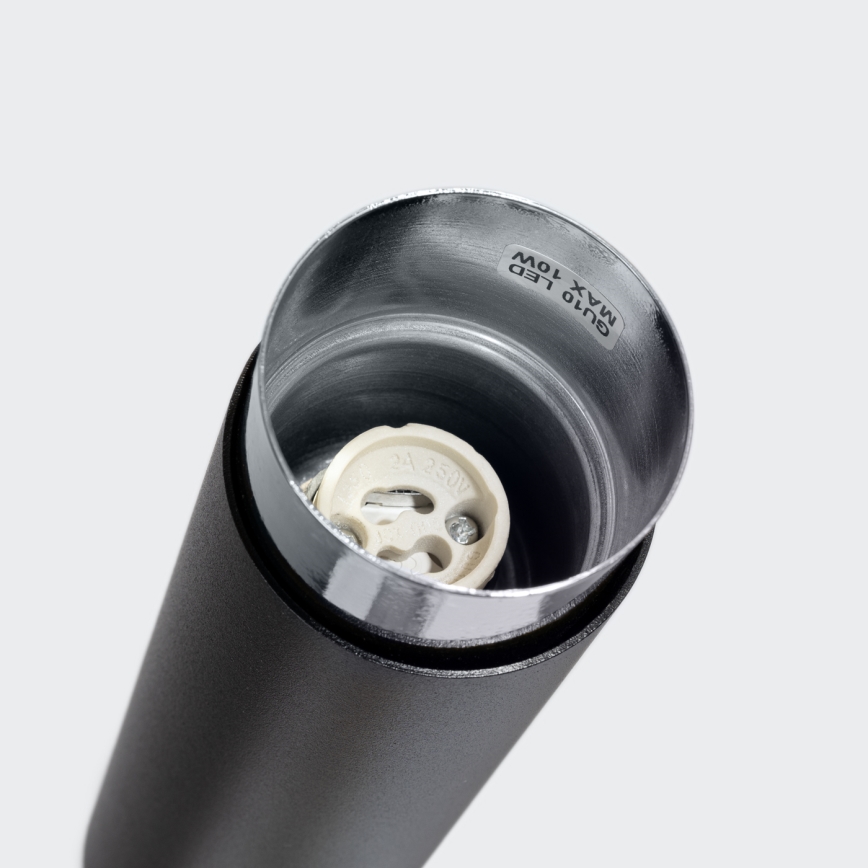 Спот NERO 1xGU10/10W/230V 22,5 см черен/лъскав хром