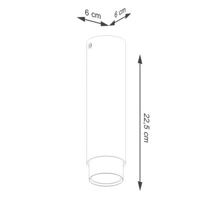 Спот NERO 1xGU10/10W/230V 22,5 см черен/лъскав хром