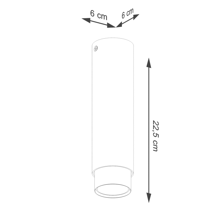 Спот NERO 1xGU10/10W/230V 22,5 см черен/лъскав хром