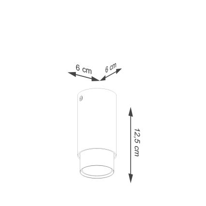 Спот NERO 1xGU10/10W/230V 12,5 см черен/златист