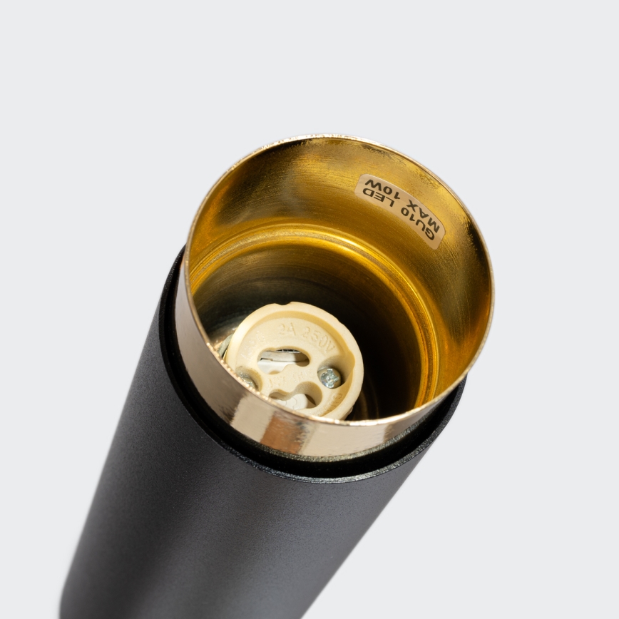 Спот NERO 1xGU10/10W/230V 22,5 см черен/златист