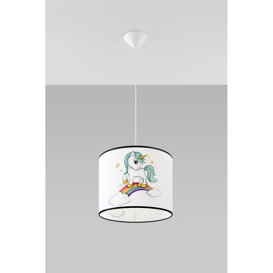 Детски пендел UNICORN 1xE27/15W/230V Ø 30 см еднорог