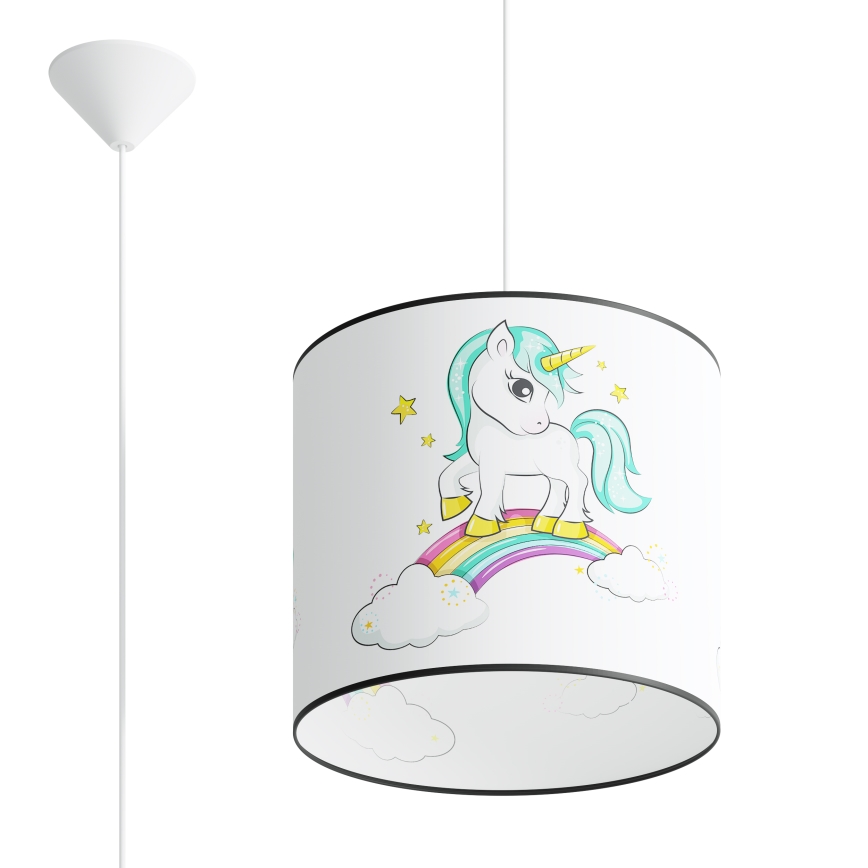 Детски пендел UNICORN 1xE27/15W/230V Ø 30 см еднорог