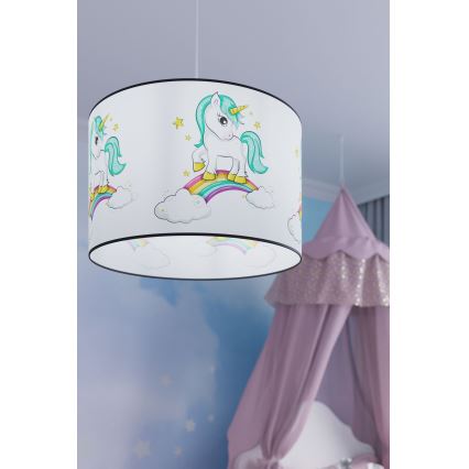 Детски пендел UNICORN 1xE27/15W/230V Ø 40 см еднорог