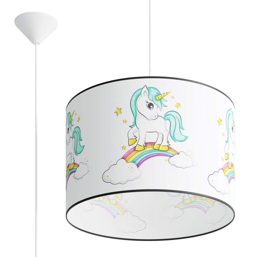 Детски пендел UNICORN 1xE27/15W/230V Ø 40 см еднорог