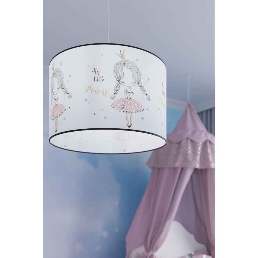 Детски пендел PRINCESS 1xE27/15W/230V Ø 40 см принцеса