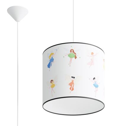 Детски пендел FAIRY 1xE27/15W/230V Ø 30 см фея