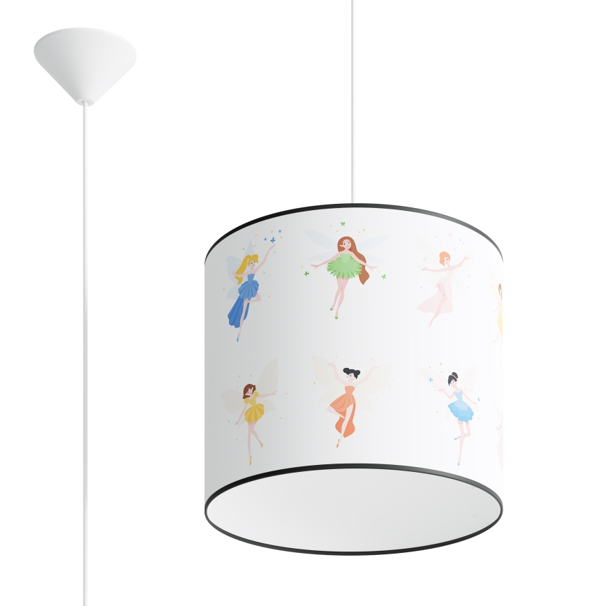 Детски пендел FAIRY 1xE27/15W/230V Ø 30 см фея