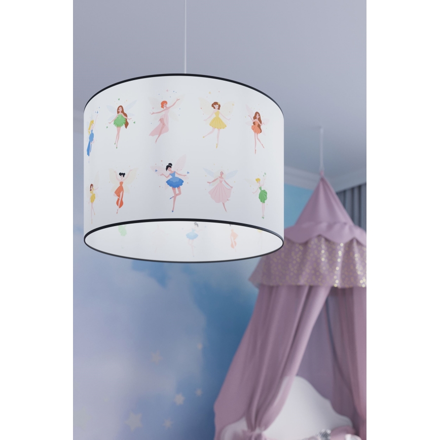 Детски пендел FAIRY 1xE27/15W/230V Ø 40 см фея