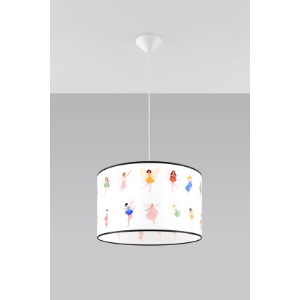 Детски пендел FAIRY 1xE27/15W/230V Ø 40 см фея