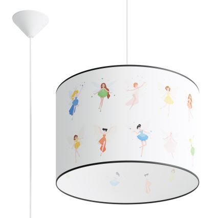 Детски пендел FAIRY 1xE27/15W/230V Ø 40 см фея