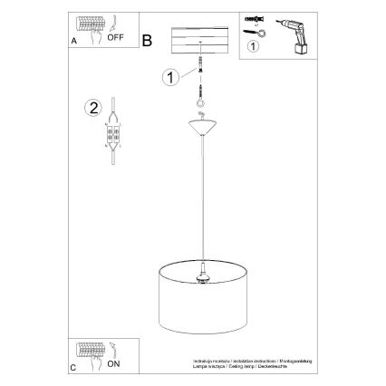 Детски пендел CAT 1xE27/15W/230V Ø 40 см котка
