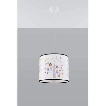 Детски пендел OWLS 1xE27/15W/230V Ø 40 см сови