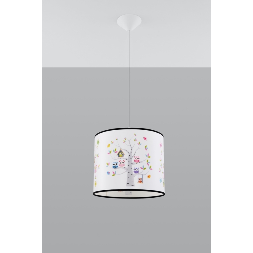 Детски пендел OWLS 1xE27/15W/230V Ø 40 см сови