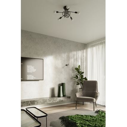 Аплик LOOP 1xE27/15W/230V черен