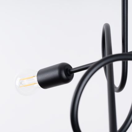 Полилей за повърхностен монтаж LOOP 3xE27/15W/230V черен