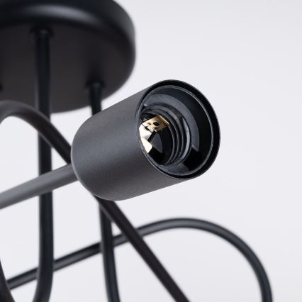 Полилей за повърхностен монтаж LOOP 3xE27/15W/230V черен