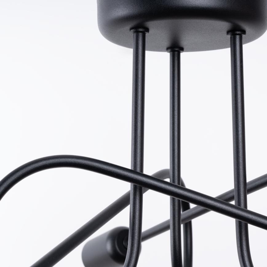 Полилей за повърхностен монтаж LOOP 3xE27/15W/230V черен