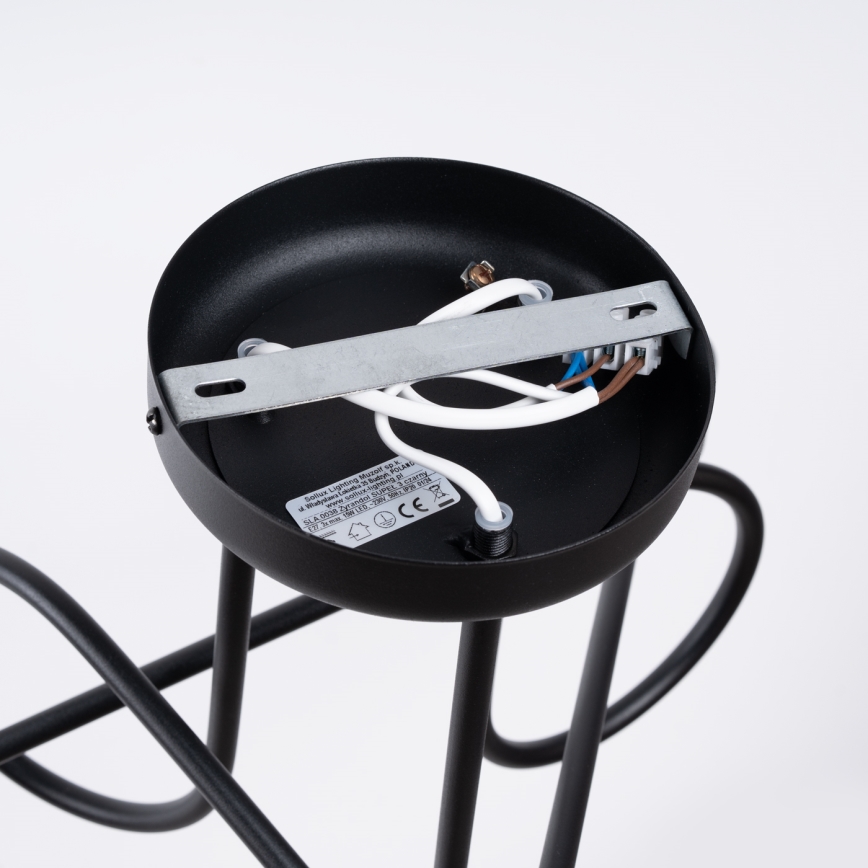 Полилей за повърхностен монтаж LOOP 3xE27/15W/230V черен