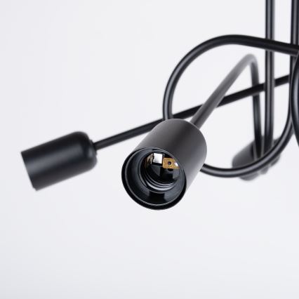 Полилей за повърхностен монтаж LOOP 5xE27/15W/230V черен