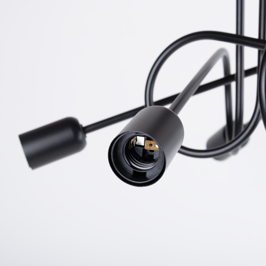 Полилей за повърхностен монтаж LOOP 5xE27/15W/230V черен