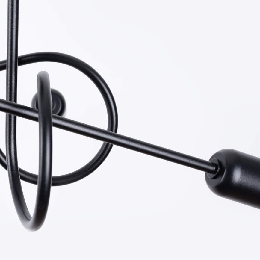 Полилей за повърхностен монтаж LOOP 5xE27/15W/230V черен